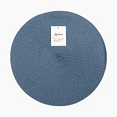  Салфетка сервировочная Доляна  "Классика", синий d 38 см 7867458 