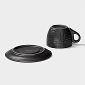  Чайная пара Magistro Black style,фарфор, чёрная 10630437 