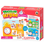 Игра настольная Мой распорядок дня, Умные игры, на липучках, 04311