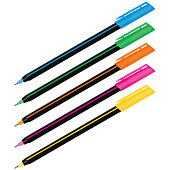  Ручка шар. Luxor Stick Soft Touch синяя 0.7мм корп.ассорти, стержень 124мм (50) /19700/50BX/ 