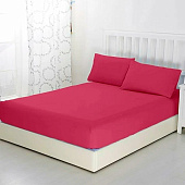 Простынь на резинке 160х200 хлопок Mariya DeLuxe С-ПР-Р-160 Бургундия 90122ф