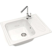 Мойка кварцевая прямоугольная глянцевая 640х490мм белая AG5C8 Agata