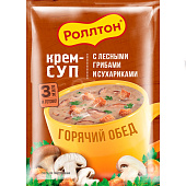 Суп пюре Роллтон Лесные грибы с сухариками, 21г