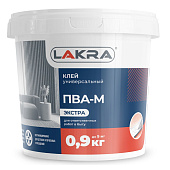 Клей ПВА-М универсальный Экстра Лакра 0,9кг Клей ПВА-М универсальный Экстра Лакра 0,9кг