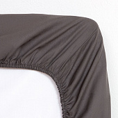  Простыня на резинке 180х200 Этель цв.серый, бязь, 9046016 