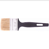 Кисть плоская Стандарт 50х6мм, натуральная щетина, черная пластиковая ручка, АКОР Кисть плоская Стандарт 50х6мм, натуральная щетина, черная пластиковая ручка, АКОР