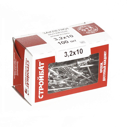  Заклепка вытяжная алюм/сталь 3,2х10 (100 шт) 