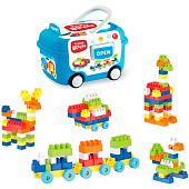  Конструктор 100 деталей, 23х18,5х14 см, в коробке-тележке, 2924168 