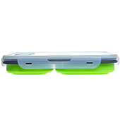 Контейнер силиконовый складной 3 отсека с ловилкой (PR-FH007) PR Контейнер силиконовый складной 3 отсека с ловилкой (PR-FH007) PR