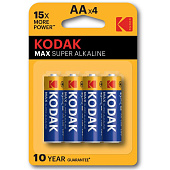  Батарейка АА LR6 (4шт) MAX/Kodak 