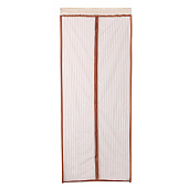  Штора антимоскитная 210х100см на магнитах, коричневый 272194 