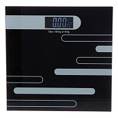  Весы напольные электронные "Stone" 28х28х0,5 см (работает от 2хААА), черный, 400-0667 