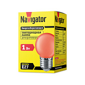 Лампа светодиодная 71 827 NLL-G45-1-230-R-E27 1Вт шар E27 220-240В красн. Navigator 71827 Лампа светодиодная 71 827 NLL-G45-1-230-R-E27 1Вт шар E27 220-240В красн. Navigator 71827