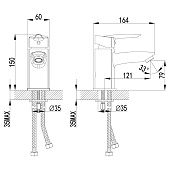  Смеситель д/раковины Mars монолитный хром LM3506C Lemark 