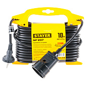 Удлинитель на рамке MF 207, 10 м, 2200 Вт, 1 гнездо, ПВС 2х0,75 STAYER Удлинитель на рамке MF 207, 10 м, 2200 Вт, 1 гнездо, ПВС 2х0,75 STAYER