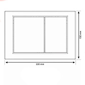 Клавиша смыва для инсталляции Link pro/Vector/Link/Hi-Tec Link M05 пластик хром глянцевый