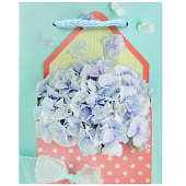  Пакет Золотая сказка Summer Flowers, 11,4x6,4x14,6 см, голубой, 608246 