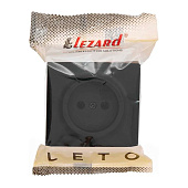  Розетка накладная без заземления, цвет черн. бархат, Lezard LETO 