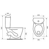 Унитаз-компакт Версия к/в с арматурой и сиденьем Santeri Унитаз-компакт Версия к/в с арматурой и сиденьем Santeri