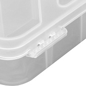 Органайзер универсальный малый 19 х 16 х 4,5 см, прозрачный матовый // Сибртех Органайзер универсальный малый 19 х 16 х 4,5 см, прозрачный матовый // Сибртех