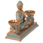  Фигурка декоративная "Будда"с 2-мя LED свечами , L21,5 W7,5 H14,5 см 