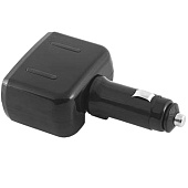  Разветвитель прикуривателя 2 гнезда  SKYWAY Черный, предохранитель 5А 