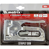Степлер мебельный тип 53, под скобы 4-8мм, стальной, Matrix Степлер мебельный тип 53, под скобы 4-8мм, стальной, Matrix