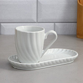  Чайный набор «Кармен», 2 предмета: чашка 250 мл, блюдце, фарфор, 9890768 