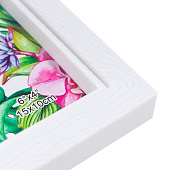  Фоторамка пластик на 2 фото 10х15 см "Птицы на веточке" белая 17,5х29,5 см 3442380 