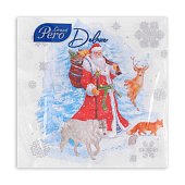 Салфетки бумажные Pero Deluxe 3-х сл 33х33 НГ На опушке 20шт Арт.2913 Салфетки бумажные Pero Deluxe 3-х сл 33х33 НГ На опушке 20шт Арт.2913