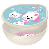  Миска 13,5 см с крышкой с декором (светло-бежевый) 221152825/01 