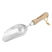 Совок Посадочный глубокий OLOV Эколайн, нержавеющая сталь с деревянной ручкой, Д7376 Совок Посадочный глубокий OLOV Эколайн, нержавеющая сталь с деревянной ручкой, Д7376