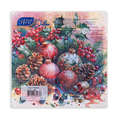 Салфетки бумажные Pero Deluxe 3-х сл 33х33 НГ Этюд 20шт Арт.2838 