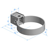 Хомут универсальный Docke PREMIUM 120/85, Графит Ral:7024 Хомут универсальный Docke PREMIUM 120/85, Графит Ral:7024