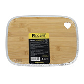  Доска разделочная, окантовка белая с чёрным 35.5х25х1,2см Linea Bamboo 93-BM-8-01.2 