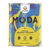  Краска моющаяся износостойкая для стен и потолков Eskaro MODA 7 0,9л 