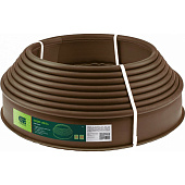  Бордюр Ленточный 10х1000 коричневый Сибртех 64551 