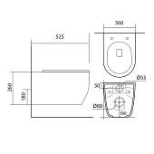Унитаз подвесной Европа безободковый 525х360х260мм тонкое сиденье, микролифт AQ1106L-00 Aquatek Унитаз подвесной Европа безободковый 525х360х260мм тонкое сиденье, микролифт AQ1106L-00 Aquatek
