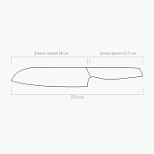 Нож Сантоку, 18 см, NADOBA, BLAIR 725013 Нож Сантоку, 18 см, NADOBA, BLAIR 725013