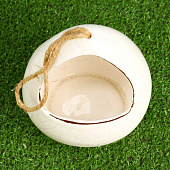 Кашпо подвесное "Корзинка" , белое, 13х11х18см 3932027 Кашпо подвесное "Корзинка" , белое, 13х11х18см 3932027