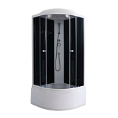  Душевая кабина 85х85х215 1/4 круга глубокий поддон стекло 4мм тонированное BST85 ODA 