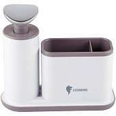  Дозатор для жидкого мыла Sauber с органайзером 105845 Leonord 