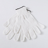 Перчатки трикотажные без ПВХ, 10класс, Эконом, белые Перчатки трикотажные без ПВХ, 10класс, Эконом, белые