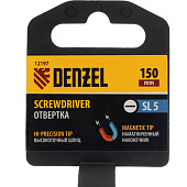 Отвертка SL5x150мм, CrV, трехкомпонентная рукоятка, Denzel Отвертка SL5x150мм, CrV, трехкомпонентная рукоятка, Denzel