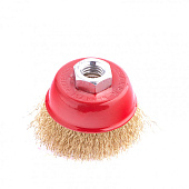 Щетка "чашка" для УШМ 65 мм, М14 латун. витая пров.Matrix Щетка "чашка" для УШМ 65 мм, М14 латун. витая пров.Matrix