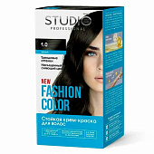 Краска для волос STUDIO FASHION COLOR стойкая 1.0 Черный Краска для волос STUDIO FASHION COLOR стойкая 1.0 Черный