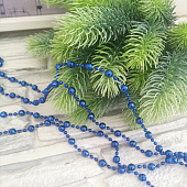  Бусы декоративные - шары, 4 м, пластик, синий 267255 
