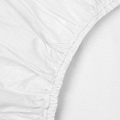 Простыня на резинке 140х200 Цвет Эмоций поплин, 100% хлопок (Белый ВБ) Простыня на резинке 140х200 Цвет Эмоций поплин, 100% хлопок (Белый ВБ)