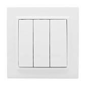 Выключатель встраиваемый 3 клавиши, цвет белый, EKF Минск Выключатель встраиваемый 3 клавиши, цвет белый, EKF Минск