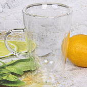 Кружка стеклянная с двойными стенками 450мл "Хай-Тек" для латте 359-0928 Кружка стеклянная с двойными стенками 450мл "Хай-Тек" для латте 359-0928